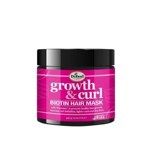 Masque capillaire croissance et boucles à la biotine Growth &amp; Curl DIFEEL 340g